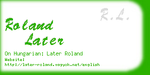 roland later business card